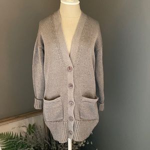 Banana Republic metallic taupe sweater, size small
